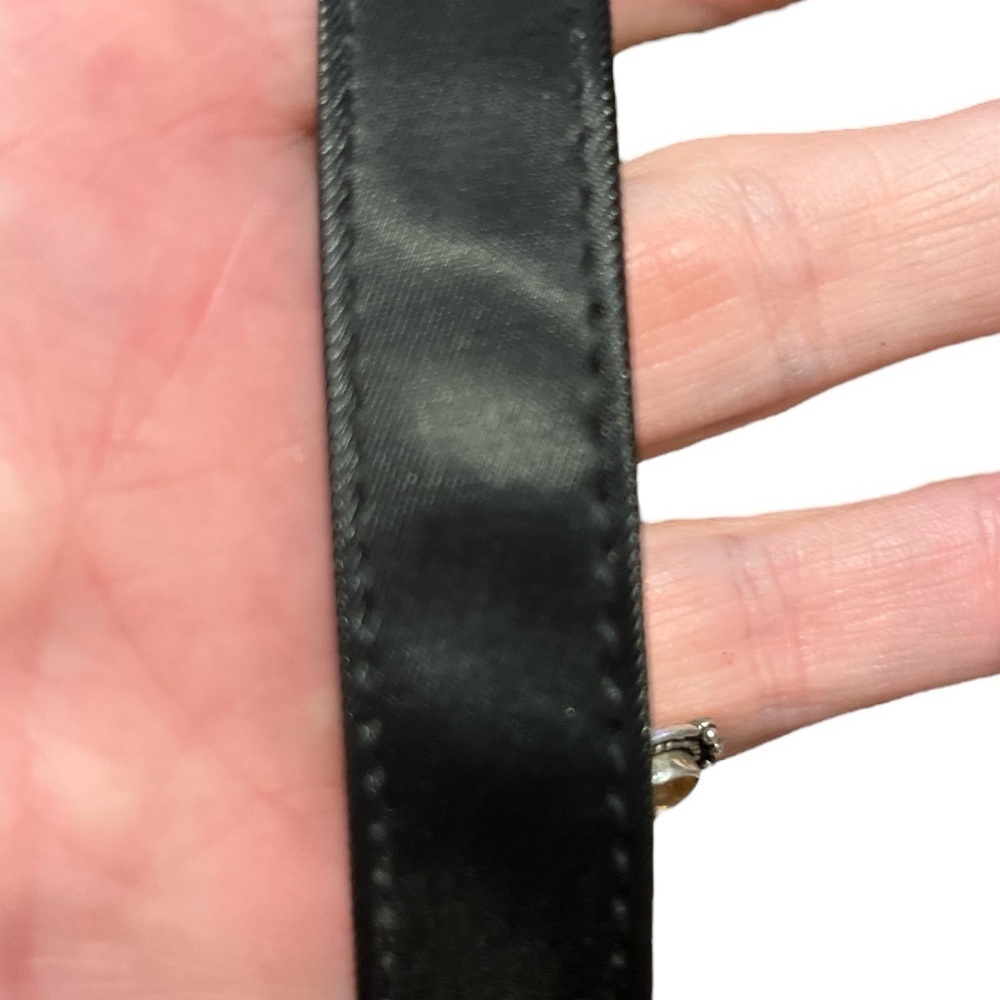 Elegant Pre Loved Black Embroidered Mini Women's Bag - Picture 5 of 6